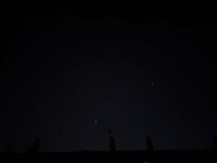 Photo of the same night sky taken by someone with a phone