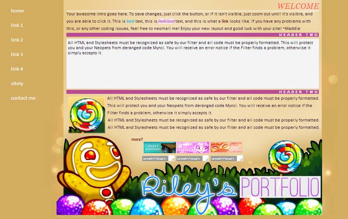 Custom HTML in Neopets