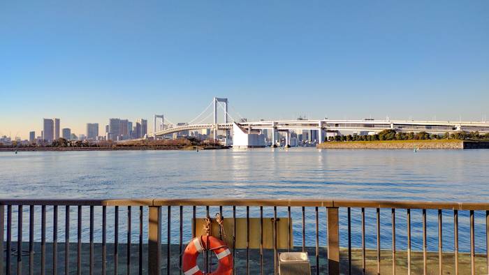 The Rainbow Bridge from the Odaiba dock