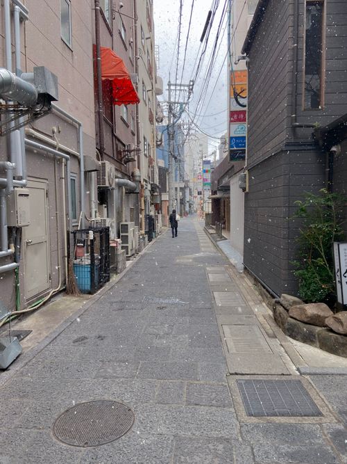 A rundown street in Fukuoka