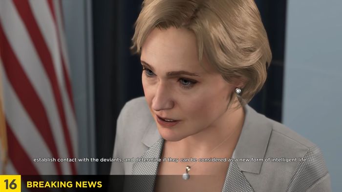 The US President considers the possibility of androids being a new form of intelligent life, in Detroit: Become Human